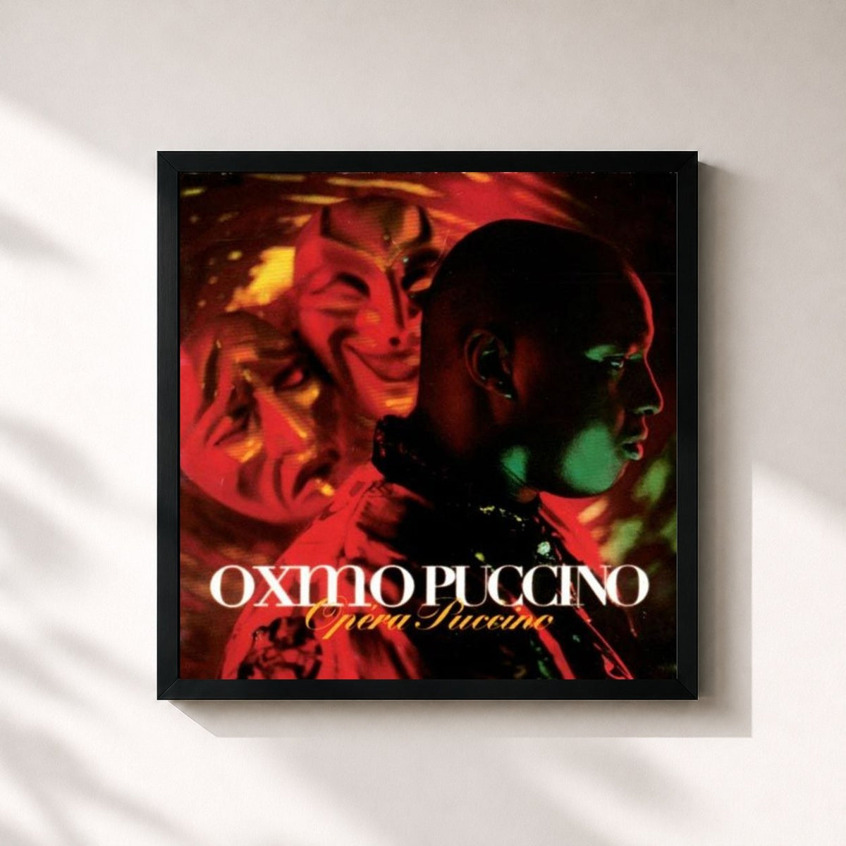 #noir Opéra Puccino (Edition Collector) von Oxmo Puccino als quadratischer Kunstdruck, schwarzer Rahmen 32x32 cm