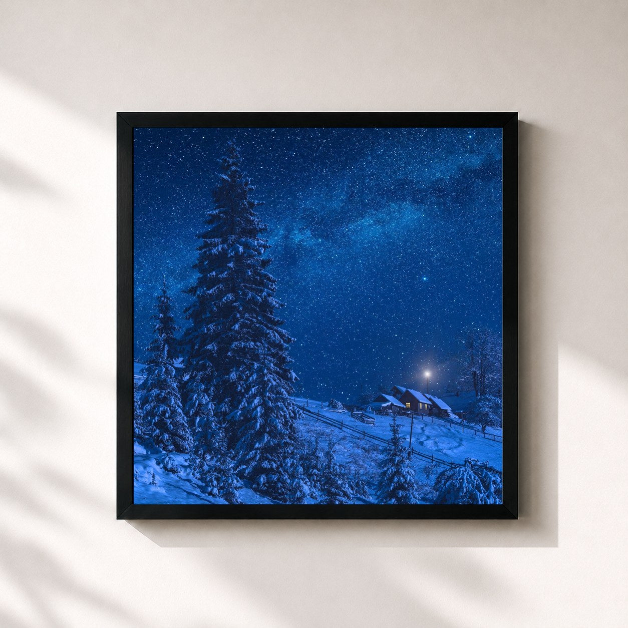 #noir Tableau carré de l'album tell me your feelings and i won't tell you mine de Powfu, cadre noir 32x32 cm