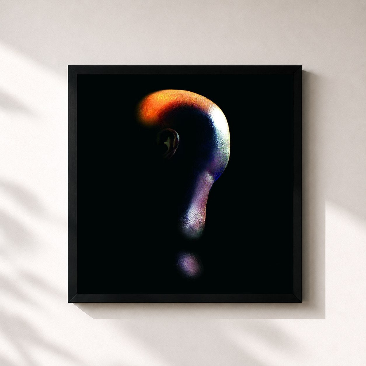 #noir Tableau carré de l'album Bersuit? de Bersuit Vergarabat, cadre noir 32x32 cm