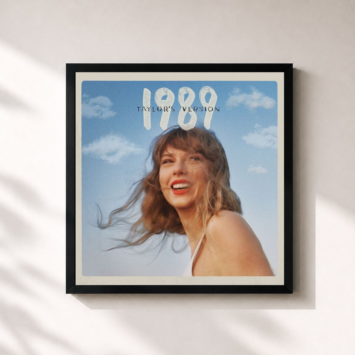 #noir Tableau carré de l'album 1989 (Taylor's Version) de Taylor Swift, cadre noir 32x32 cm