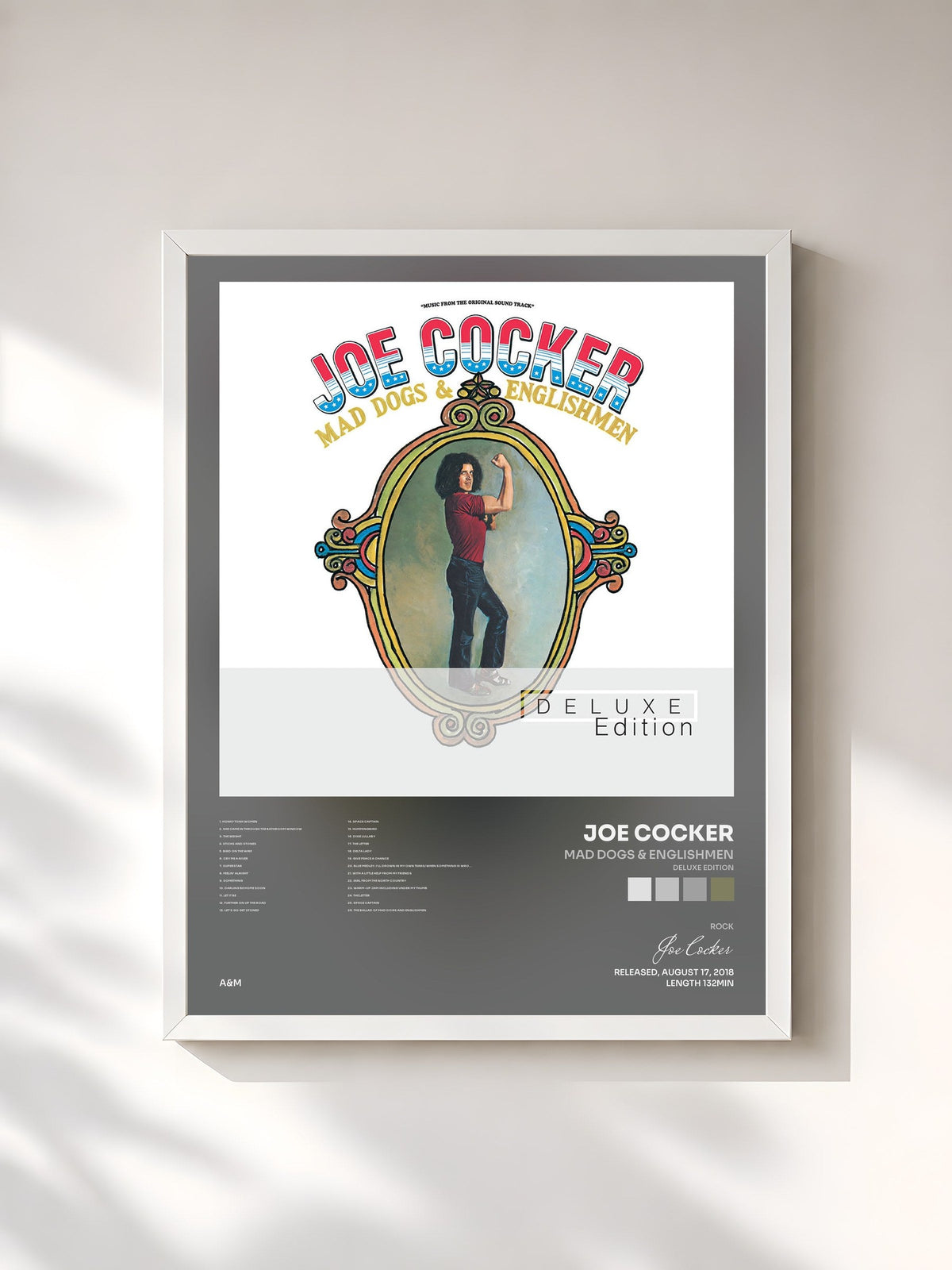 #blanc Mad Dogs & Englishmen (Deluxe Edition) di Joe Cocker in stampa incorniciata, cornice bianca, stampata e incorniciata in Francia