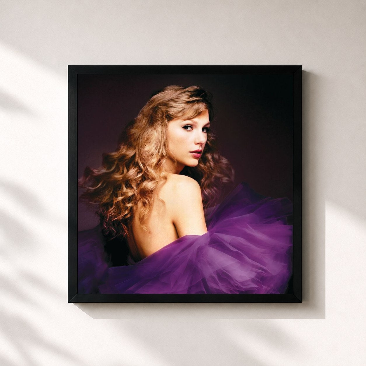 #noir Tableau carré de l'album Speak Now (Taylor's Version) de Taylor Swift, cadre noir 32x32 cm