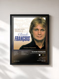 #noir Tableau de l'album Les Plus Belles Chansons De Claude François de Claude François, cadre noir, imprimé et encadré en France
