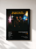 #noir Tableau de l'album Just Once In My Life de The Righteous Brothers, cadre noir, imprimé et encadré en France