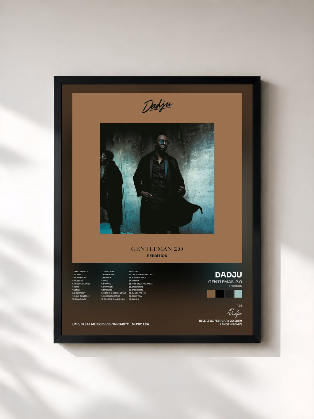 #noir Gentleman 2.0 (Réédition) von Dadju als gerahmter Kunstdruck, schwarzer Rahmen, gedruckt und gerahmt in Frankreich