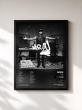 #noir Tableau de l'album Mr. W (Deluxe) de Wisin, cadre noir, imprimé et encadré en France