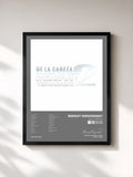 #noir Tableau de l'album De la Cabeza 2 de Bersuit Vergarabat, cadre noir, imprimé et encadré en France