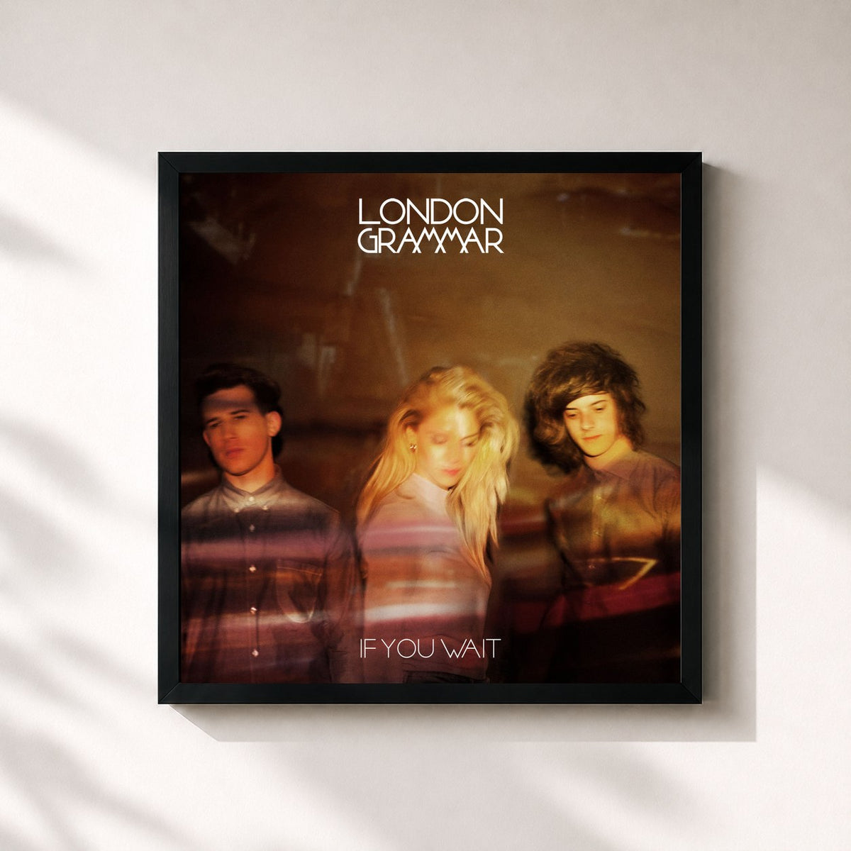 #noir If You Wait by London Grammar as a square framed art print, black 32x32 cm frame