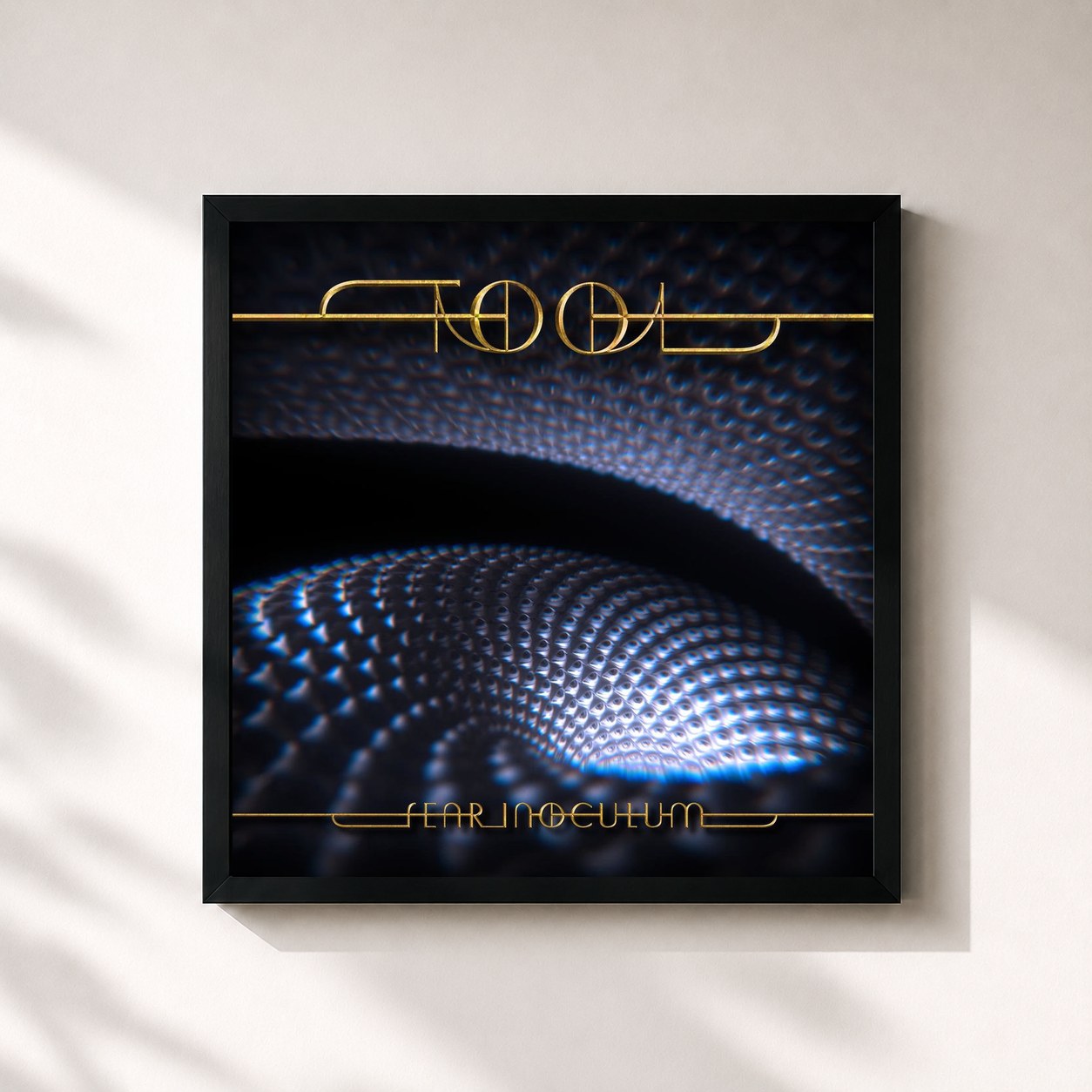 #noir Fear Inoculum by TOOL as a square framed art print, black 32x32 cm frame