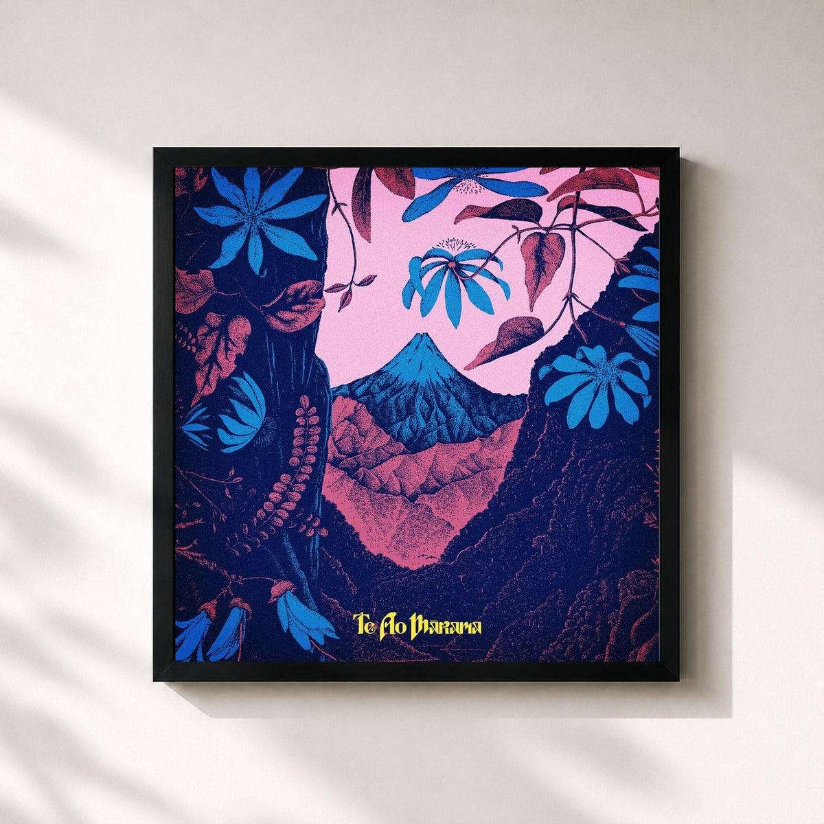 #noir Te Ao Mārama by Lorde as a square framed art print, black 32x32 cm frame