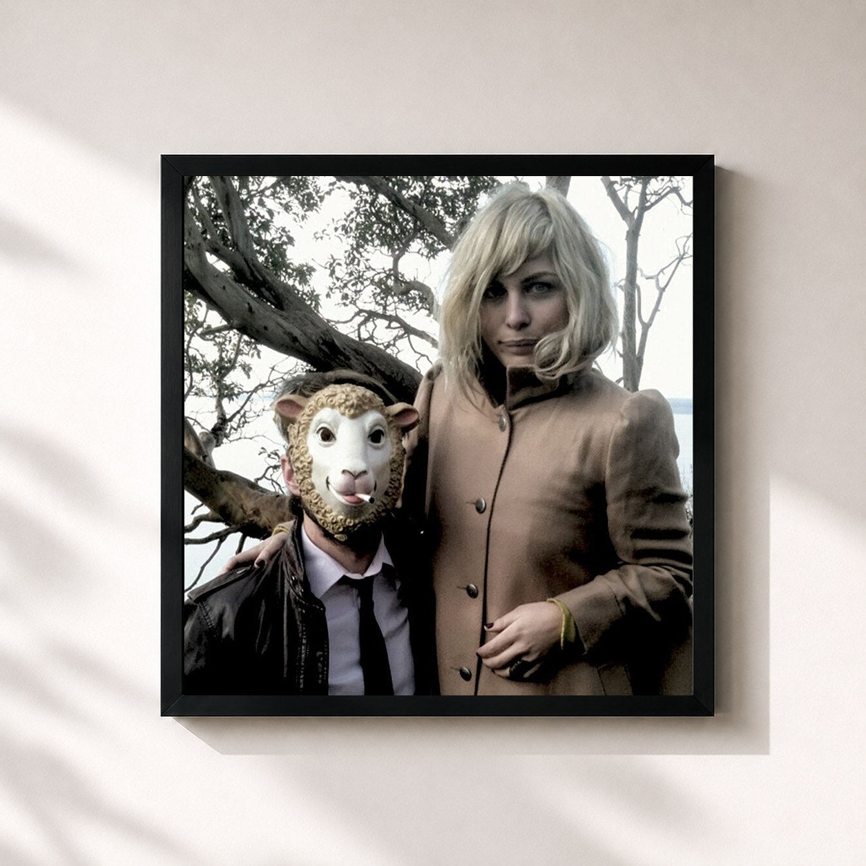 #noir Tableau carré de l'album The Head And The Heart de The Head And The Heart, cadre noir 32x32 cm