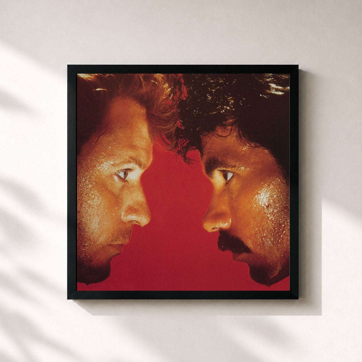 #noir Tableau carré de l'album H2O de Daryl Hall & John Oates, cadre noir 32x32 cm