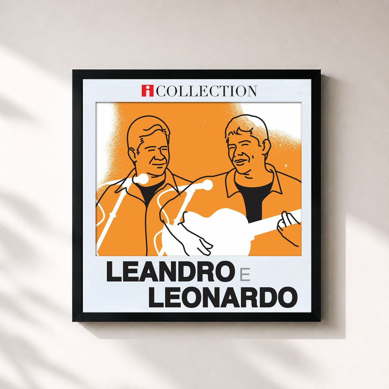 #noir Tableau carré de l'album iCollection de Leandro & Leonardo , cadre noir 32x32 cm