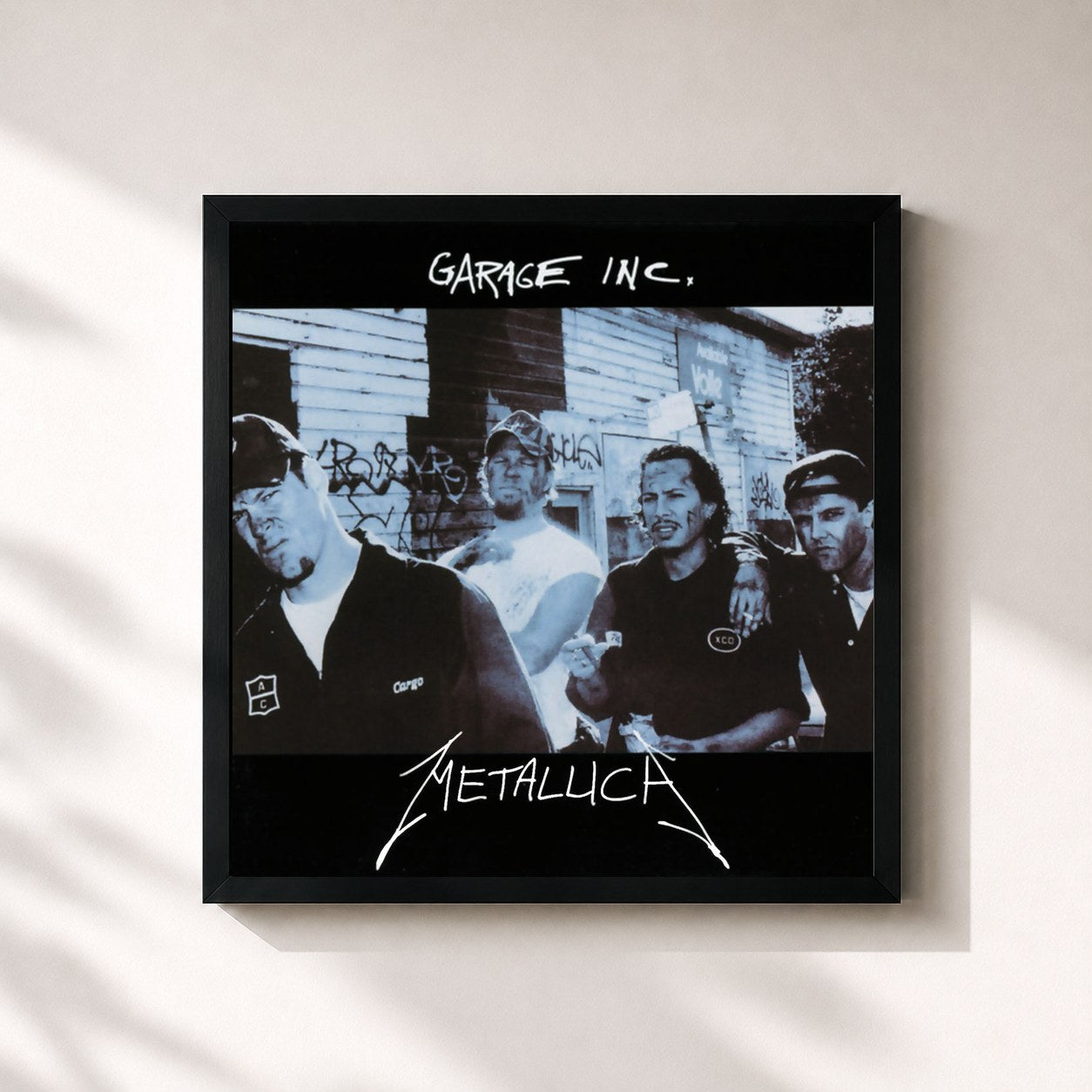 #noir Garage Inc. by Metallica as a square framed art print, black 32x32 cm frame
