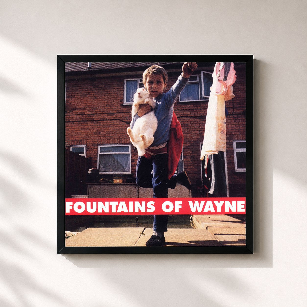 #noir Tableau carré de l'album Fountains of Wayne de Fountains of Wayne, cadre noir 32x32 cm