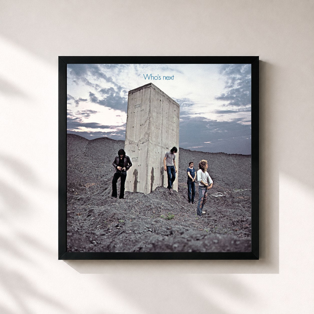 #noir Who's Next (Deluxe Edition) by The Who as a square framed art print, black 32x32 cm frame