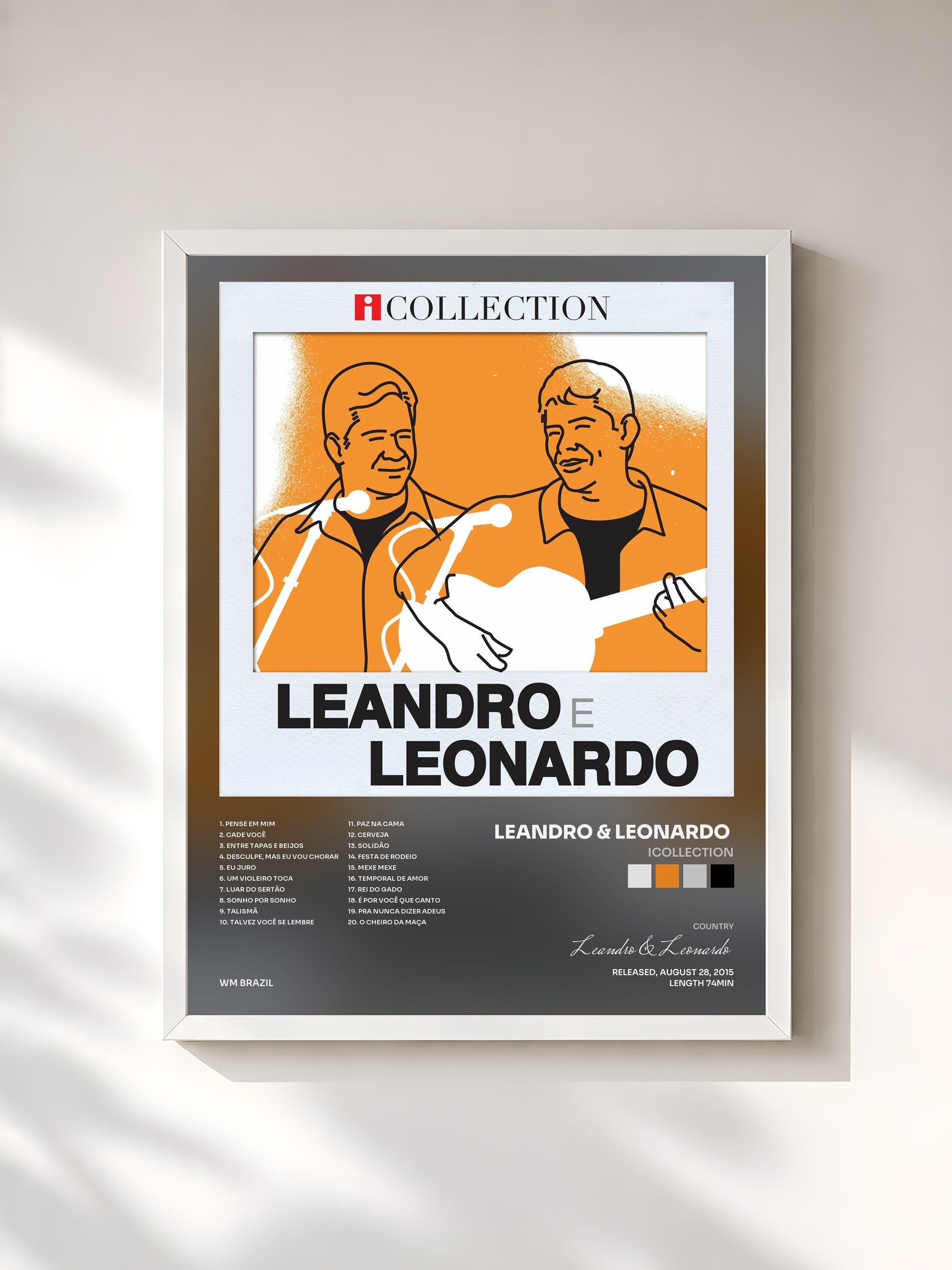 #blanc Tableau de l'album iCollection de Leandro & Leonardo , cadre blanc, imprimé et encadré en France