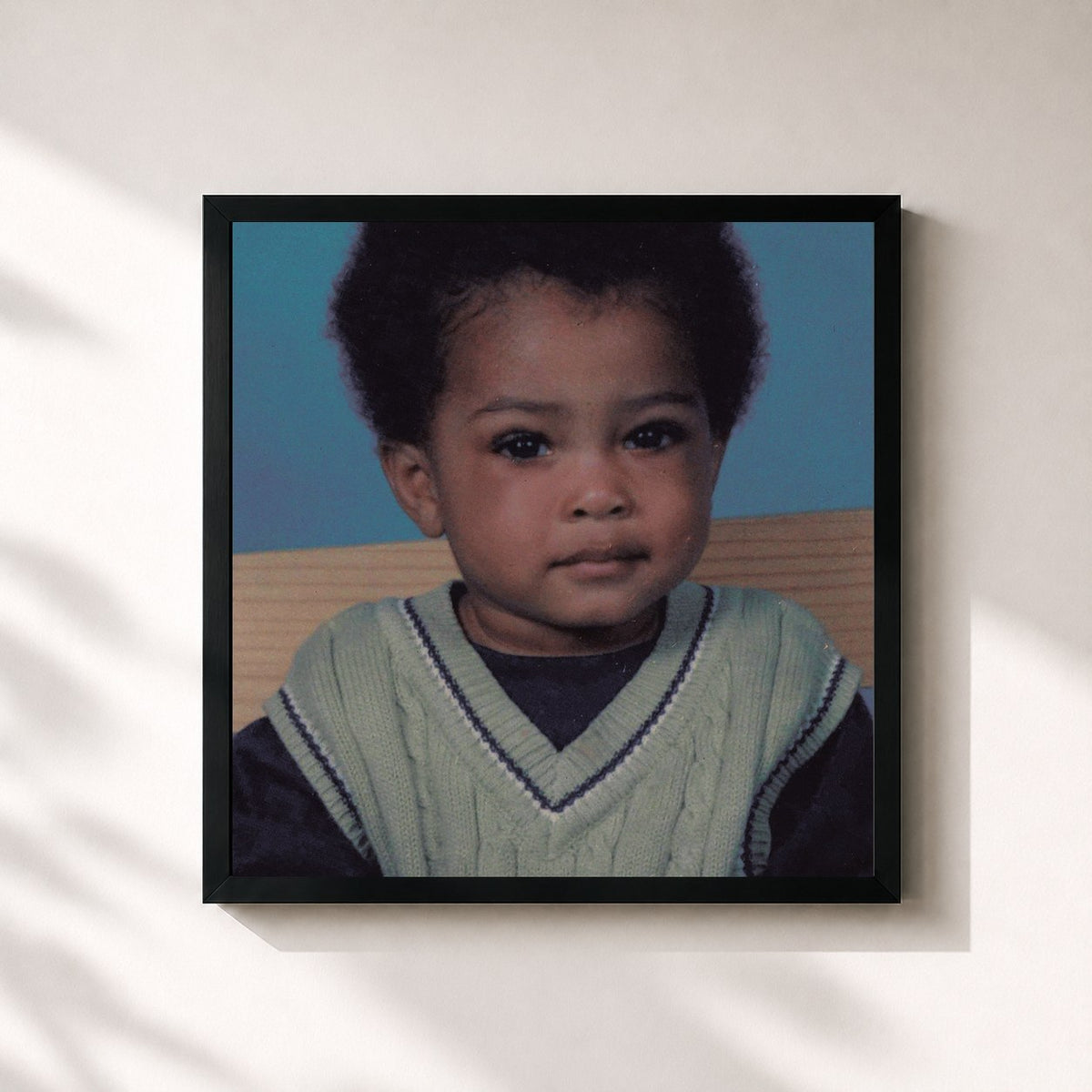 #noir Tableau carré de l'album ? (Deluxe) de XXXTentacion, cadre noir 32x32 cm