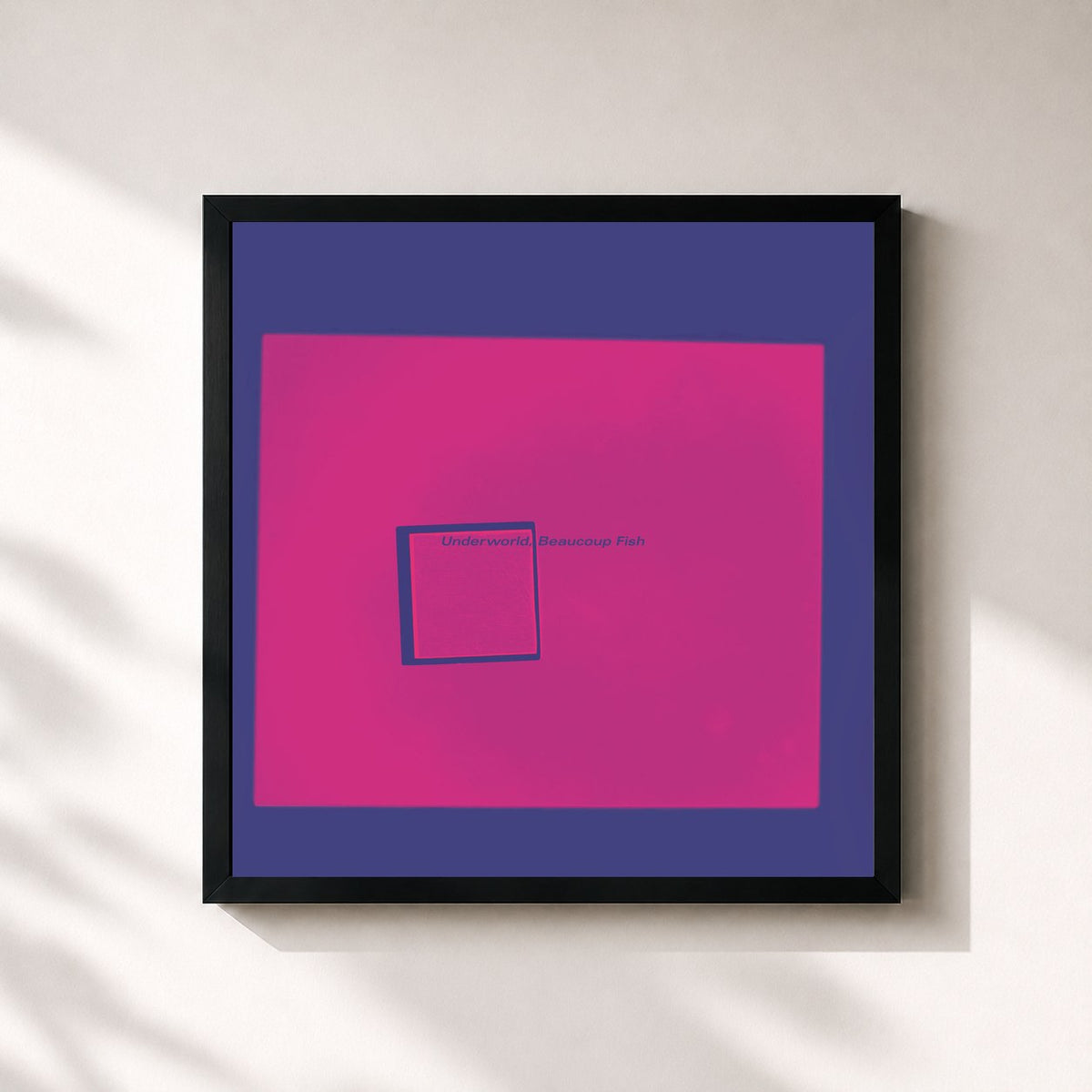 #noir Beaucoup Fish (Remastered / Super Deluxe) by Underworld as a square framed art print, black 32x32 cm frame