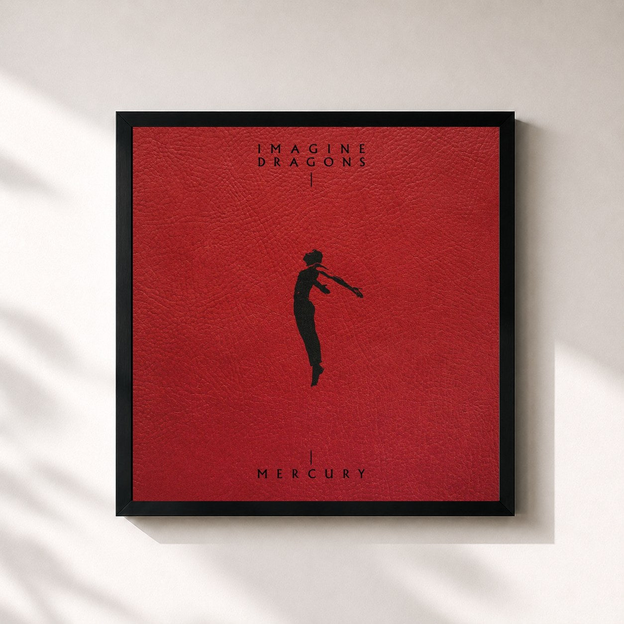 #noir Mercury - Acts 1 & 2 by Imagine Dragons as a square framed art print, black 32x32 cm frame