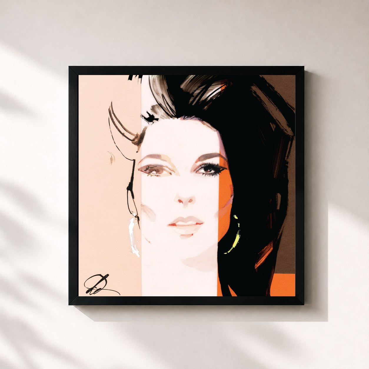 #noir Tableau carré de l'album The Girl From Chickasaw County - The Complete Capitol Masters de Bobbie Gentry, cadre noir 32x32 cm