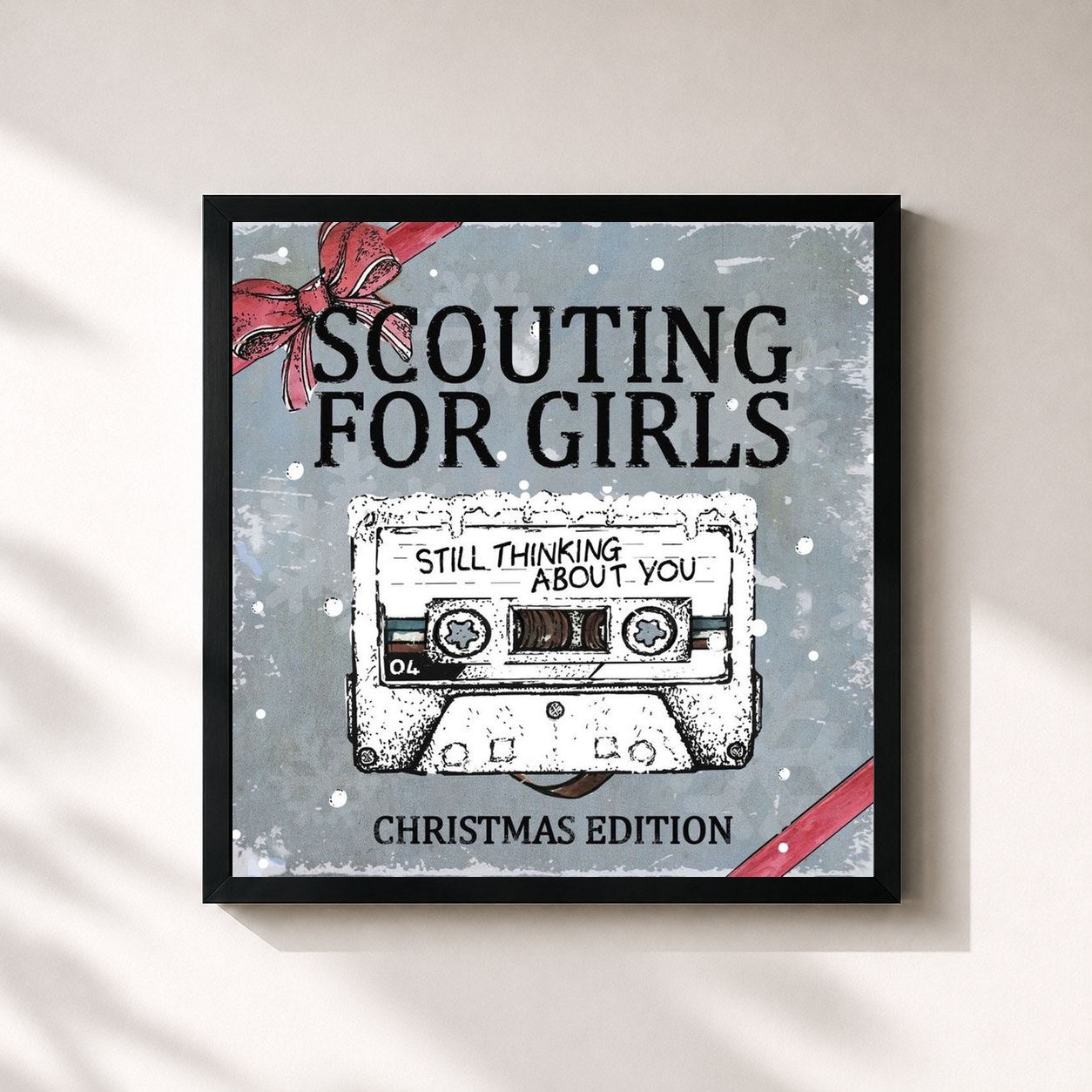 #noir Tableau carré de l'album Still Thinking About You (Christmas Edition) de Scouting for Girls, cadre noir 32x32 cm