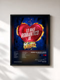 #noir Tableau de l'album Lo Más Romántico De de Aaron y su grupo Ilusion, cadre noir, imprimé et encadré en France
