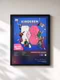 #noir Tableau de l'album 44 - Bij mij thuis de Kinderen Voor Kinderen, cadre noir, imprimé et encadré en France