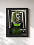 #noir Beetlejuice Beetlejuice (Score from the Original Motion Picture Soundtrack) by Danny Elfman as a framed art print, black frame, printed and framed in France