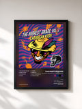 #noir Tableau de l'album The Highest Grade EP Vol. 1 - Caribbean Kush de The Partysquad, cadre noir, imprimé et encadré en France