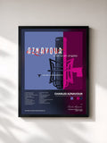 #noir Tableau de l'album Charles Aznavour chante en anglais - Les meilleurs moments de Charles Aznavour, cadre noir, imprimé et encadré en France