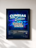 #noir Cumbias Para Bailar di La Sonora Dinamita in stampa incorniciata, cornice nera, stampata e incorniciata in Francia