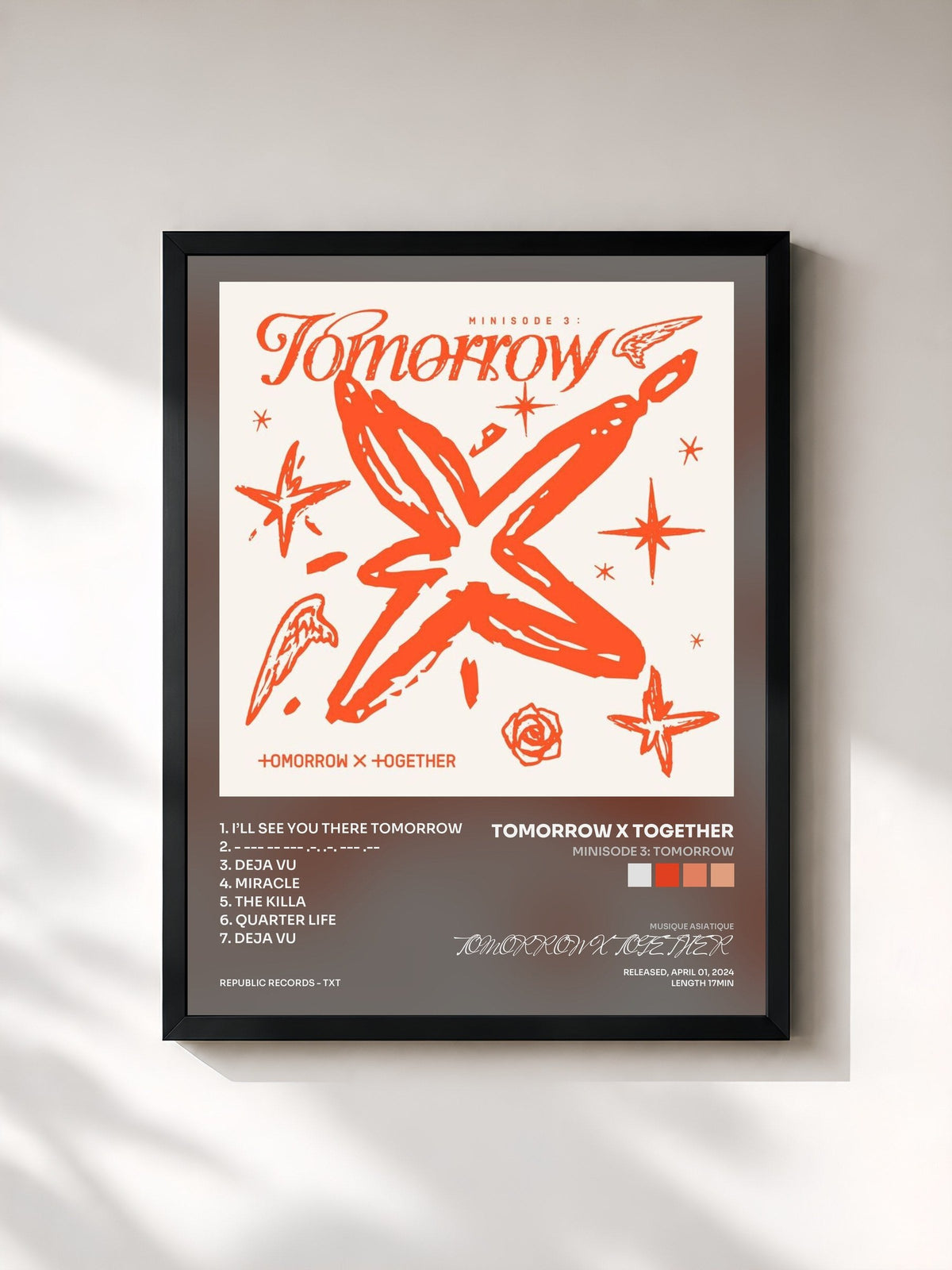 #noir minisode 3: TOMORROW von TOMORROW X TOGETHER als gerahmter Kunstdruck, schwarzer Rahmen, gedruckt und gerahmt in Frankreich