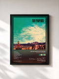 #noir Tableau de l'album Who Built The Moon? (Deluxe) de Noel Gallagher's High Flying Birds, cadre noir, imprimé et encadré en France