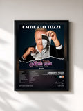 #noir Tableau de l'album L’ultima Notte rosa: The Final tour - Setlist de Umberto Tozzi, cadre noir, imprimé et encadré en France