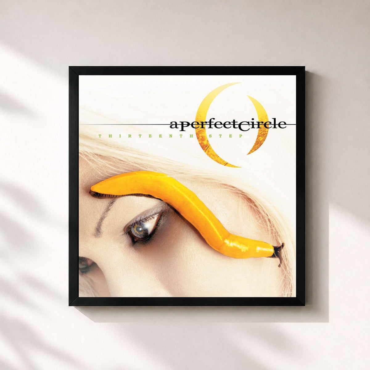 #noir Thirteenth Step by A Perfect Circle as a square framed art print, black 32x32 cm frame