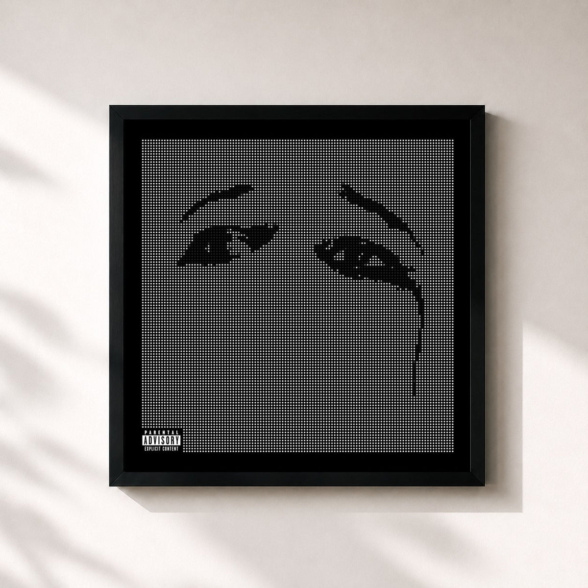 #noir Ohms von Deftones als quadratischer Kunstdruck, schwarzer Rahmen 32x32 cm