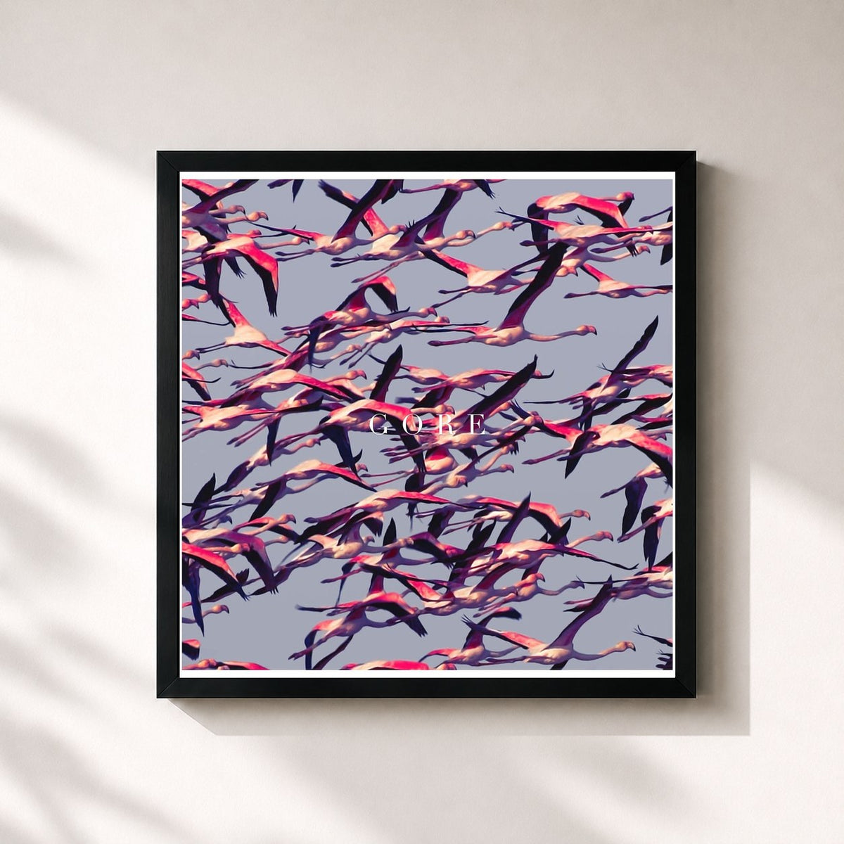 #noir Gore von Deftones als quadratischer Kunstdruck, schwarzer Rahmen 32x32 cm