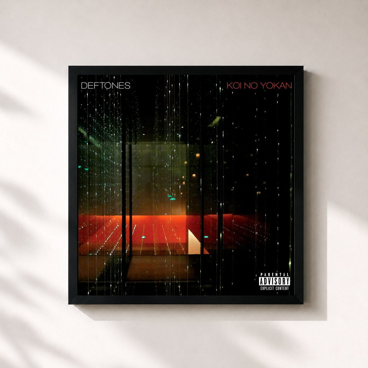 #noir Koi No Yokan von Deftones als quadratischer Kunstdruck, schwarzer Rahmen 32x32 cm