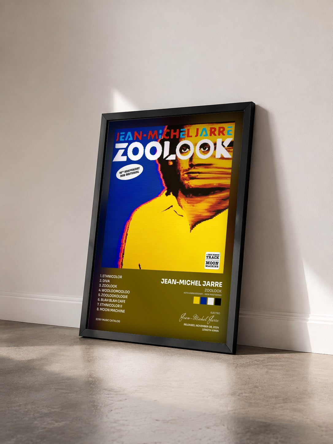 #noir Tableau de l'album Zoolook (40th Anniversary - new mastering) de Jean-Michel Jarre vu de trois quarts, cadre noir