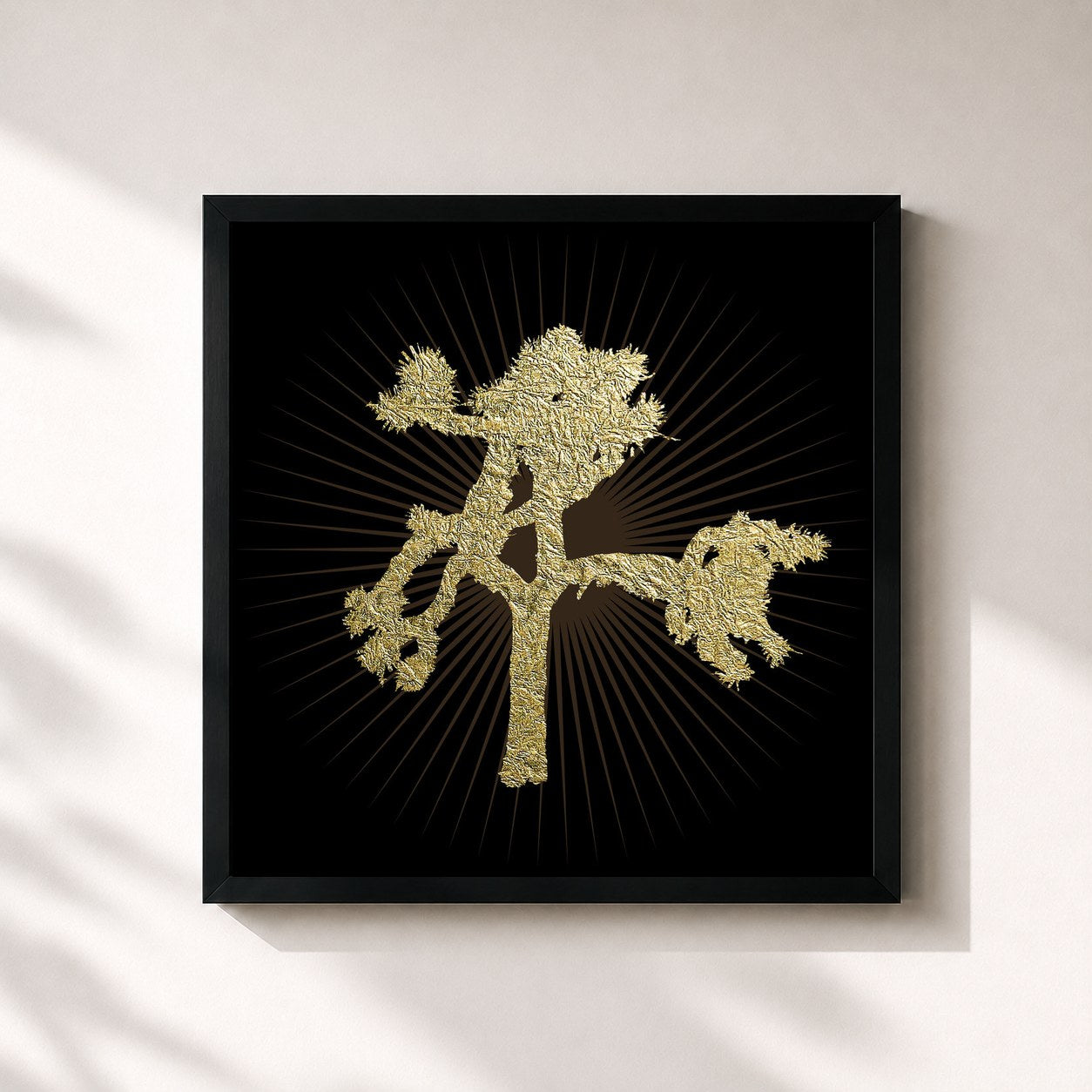 #noir The Joshua Tree (Super Deluxe) de U2 en lámina cuadrada enmarcada, marco negro de 32x32 cm