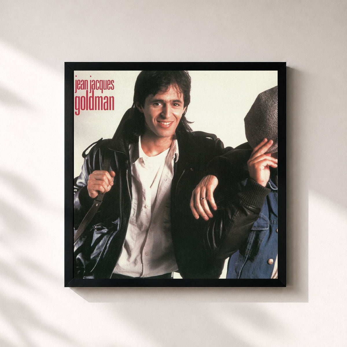 #noir Tableau carré de l'album Non homologué de Jean-Jacques Goldman, cadre noir 32x32 cm