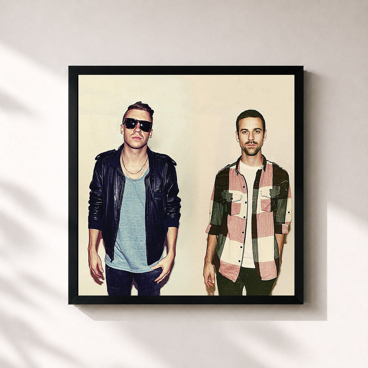 #noir Tableau carré de l'album VS. Redux de Macklemore & Ryan Lewis, cadre noir 32x32 cm