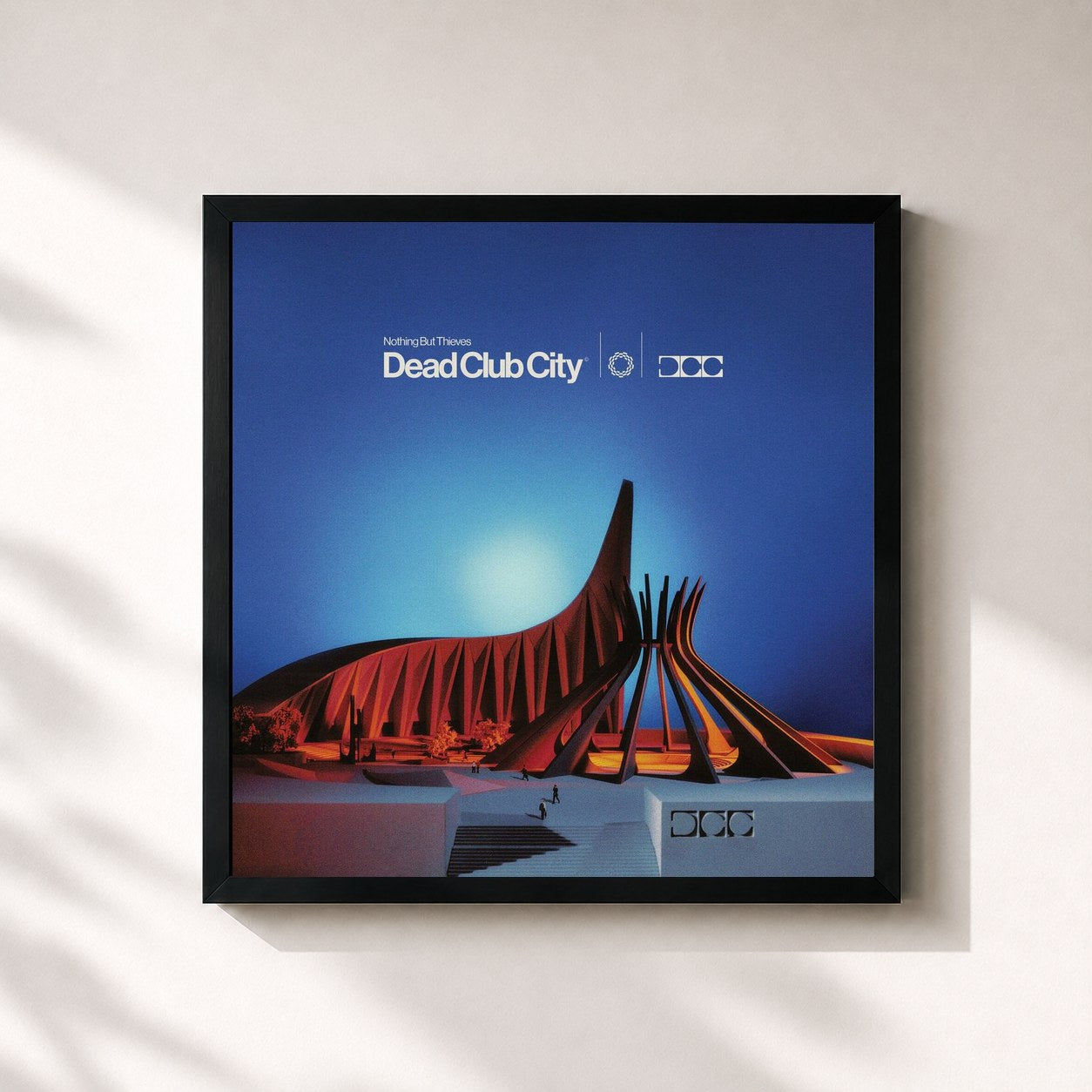 #noir Tableau carré de l'album Dead Club City (Extended Deluxe) de Nothing But Thieves, cadre noir 32x32 cm