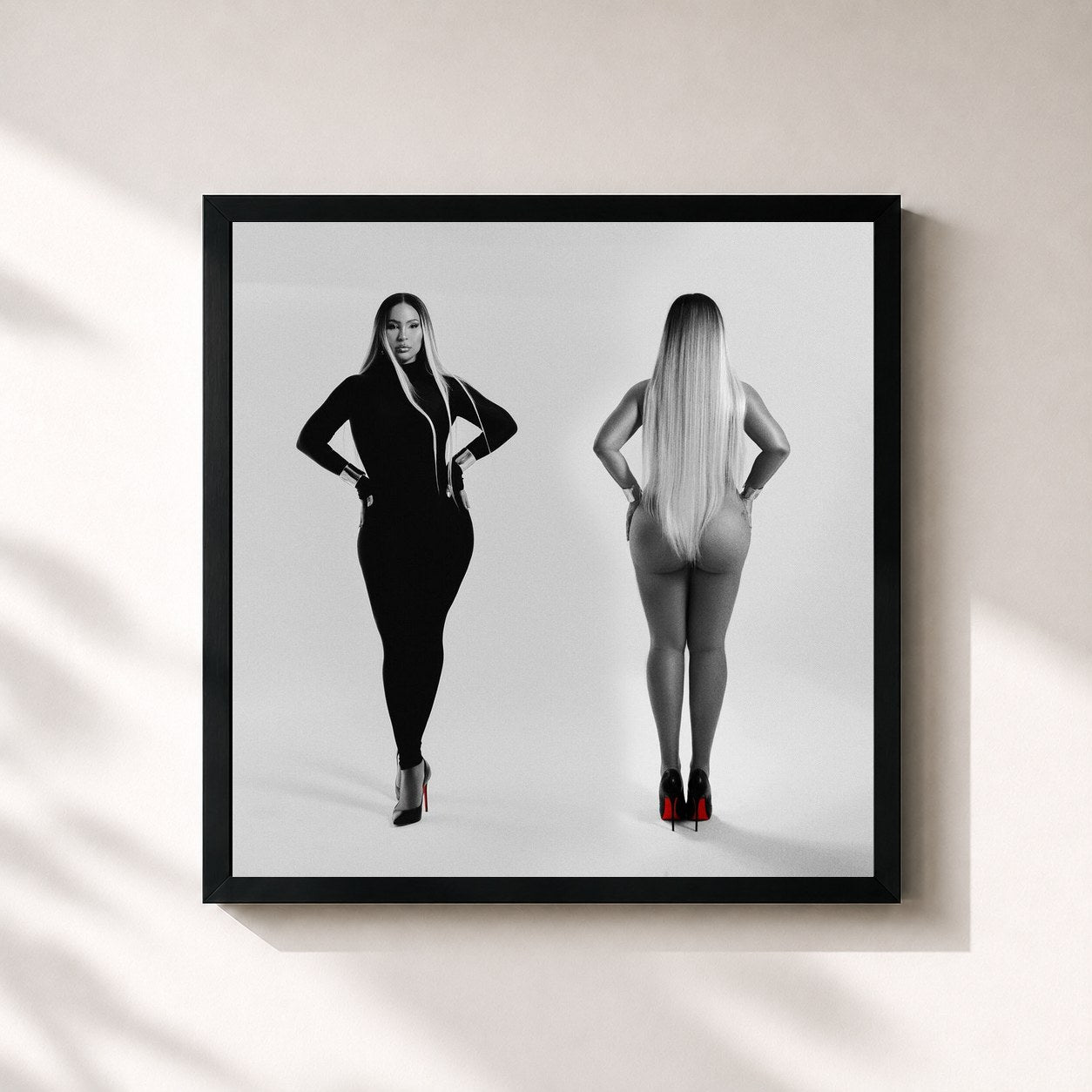 #noir Tableau carré de l'album De Volta Pra Gaiola: Amor de Verdade e Amor de Valesca Popozuda, cadre noir 32x32 cm