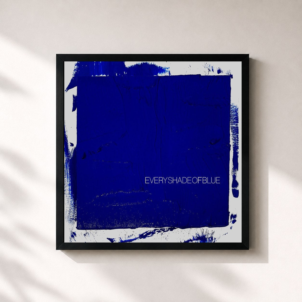 #noir Tableau carré de l'album Every Shade of Blue de The Head And The Heart, cadre noir 32x32 cm