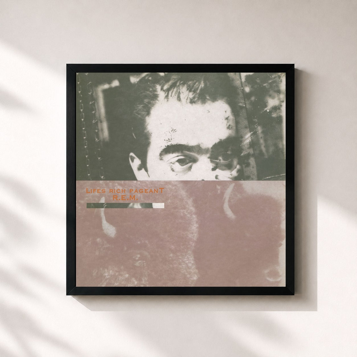 #noir Tableau carré de l'album Lifes Rich Pageant (Deluxe Edition) de R.E.M., cadre noir 32x32 cm