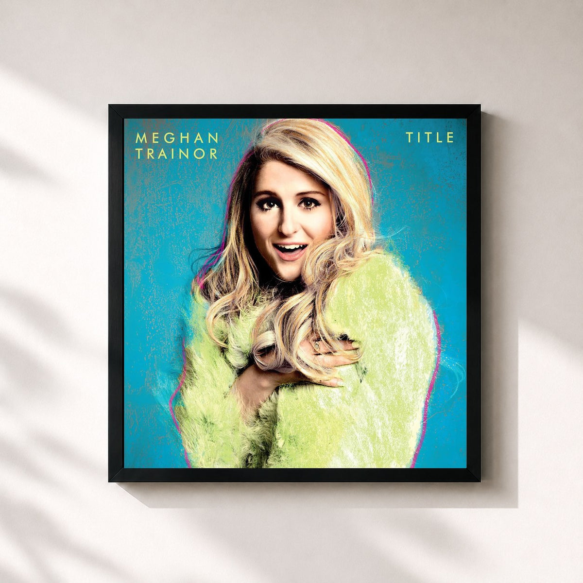 #noir Title (10th Anniversary Edition) de Meghan Trainor en lámina cuadrada enmarcada, marco negro de 32x32 cm