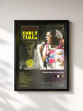 #noir Tableau de l'album Soul Time! de Sharon Jones & The Dap-Kings, cadre noir, imprimé et encadré en France