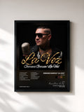 #noir Tableau de l'album La Voz de Osmani Garcia "La Voz", cadre noir, imprimé et encadré en France
